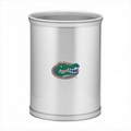 Collegiate Logo Brushed Chrome Mylar Oval Wastebasket - Florida